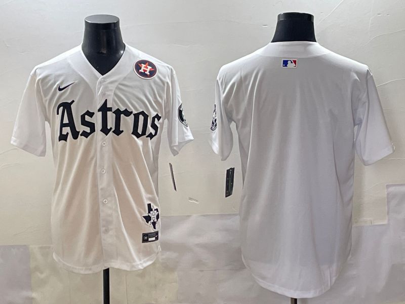 Men 2025 Houston Astros Blank White Five generations Joint Name Nike MLB Jersey style 2->houston astros->MLB Jersey
